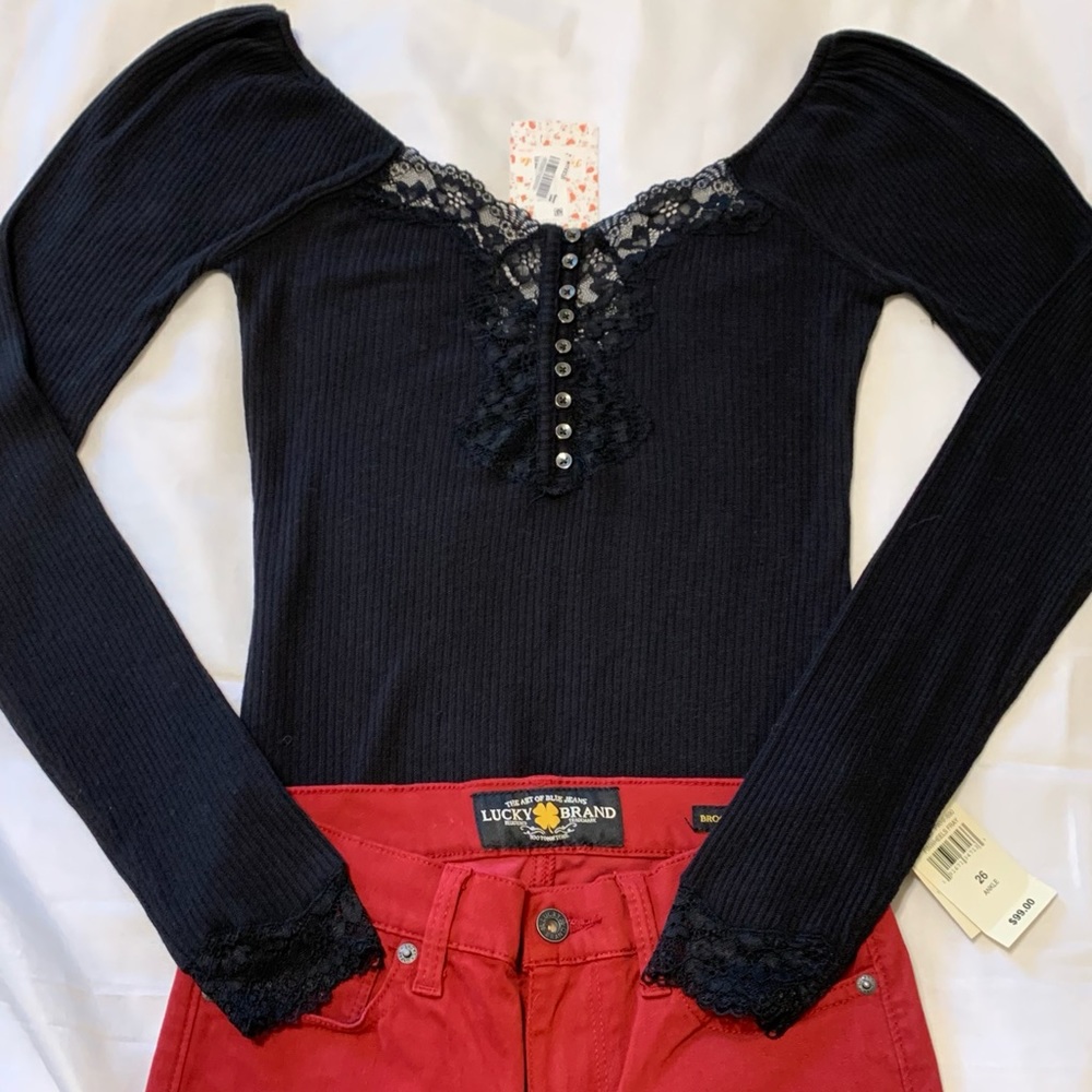 COPY - Free people women black top.